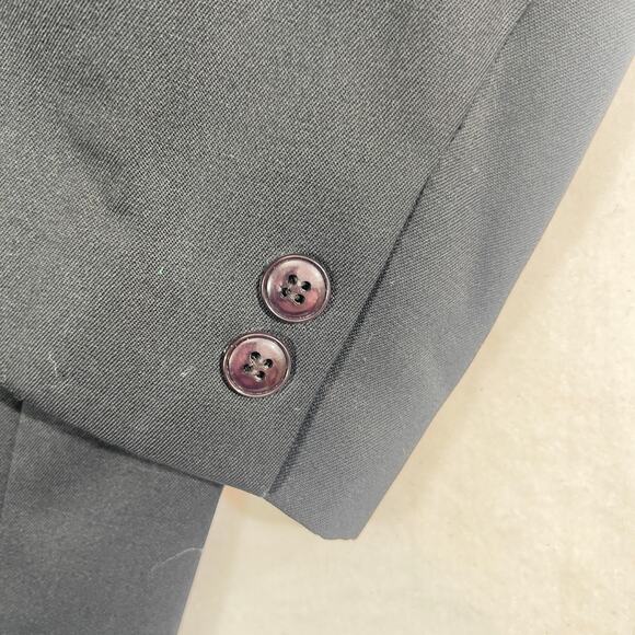 Oleg Cassini Blazer Woman Single Button Double Breasted Full Lined Black Pockets - Picture 12 of 13